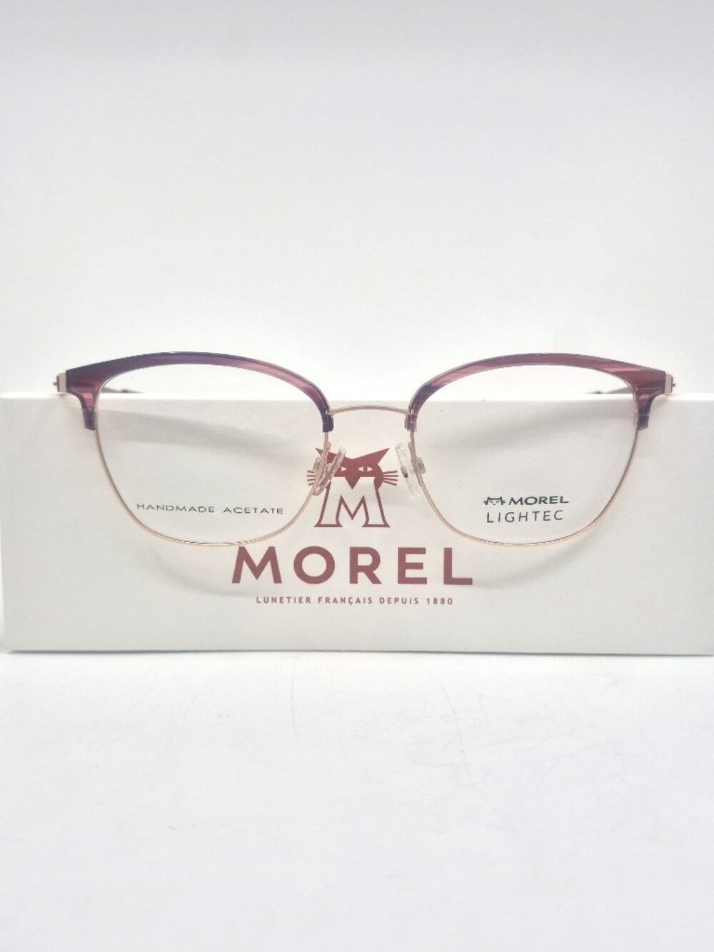 MOREL 30284L RP 07 52mm Purple and Rose Gold New Eyeglasses Made in France